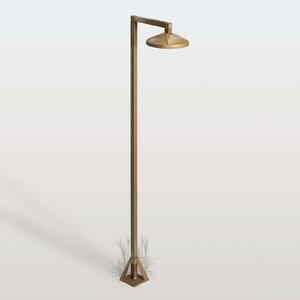 Moretti Luce Bornă luminoasă LED Aura Disk, 100 cm x 19,5 cm, alamă antică, Bronz / Alamă Veche, Alamă, Casă de țară / Rustic