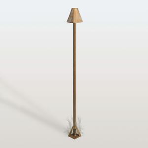 Moretti Luce Bornă luminoasă LED Silva Frame, înălțime 100 cm, alamă antică, IP65, Bronz / Alamă Veche, Alamă, Casă de țară / Rustic