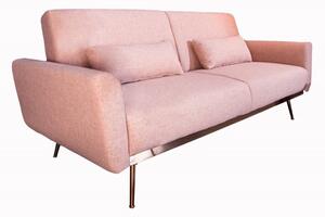 Canapea extensibila Bellezza cu tapiterie din tesatura structurala, roz