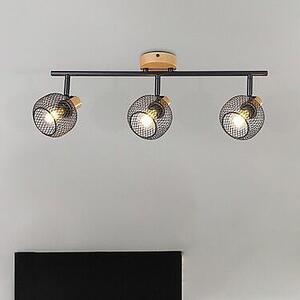 Rabalux Grendel lampă de tavan 3x40 W negru-lemn 3129