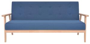 Set cu canapele, 2 piese, material textil, albastru