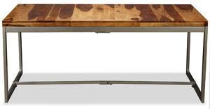 Masă de bucătărie, 180 cm, lemn masiv de sheesham și oțel