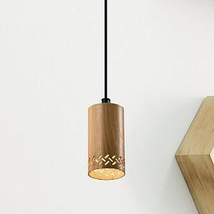 Candellux Tubo lampă suspendată 1x25 W negru-lemn 31-78568