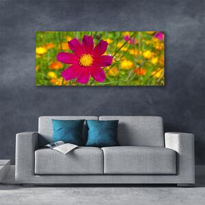 Tablou pe panza canvas Flower Floral Galben Roșu