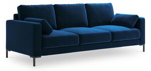 Canapea 3 locuri Jade cu tapiterie din catifea, albastru royal