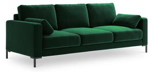 Canapea 3 locuri Jade cu tapiterie din catifea, verde