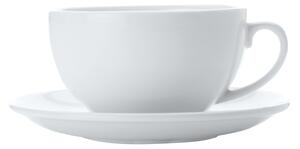 Ceasca cu farfurie pentru cappuccino, Maxwell & Williams, 320 ml, portelan, alb