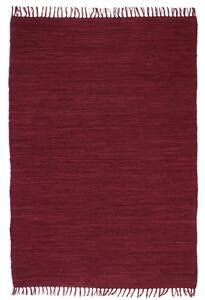 Covor Chindi țesut manual, bumbac, 200 x 290 cm, roșu burgund