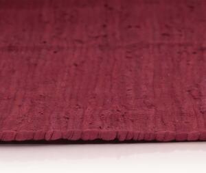 Covor Chindi țesut manual, bumbac, 120 x 170 cm, roșu burgund