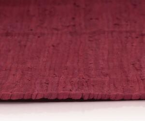Covor Chindi țesut manual, bumbac, 200 x 290 cm, roșu burgund