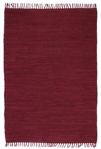 Covor Chindi țesut manual, bumbac, 120 x 170 cm, roșu burgund