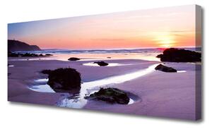 Tablou pe panza canvas Plaja Peisaj Purple