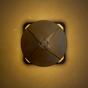 Moretti Luce Aplică de perete cu LED-uri Aura Disk, adâncime 12,5 cm, alamă antică, IP65, Bronz / Alamă Veche, Alamă, Casă de țară / Rustic