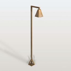 Moretti Luce Bornă luminoasă LED Silva Frame, 100 x 19 cm, alamă antică, Bronz / Alamă Veche, Alamă, Casă de țară / Rustic