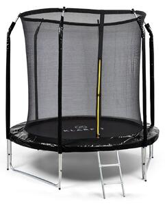KLARFIT Jumpstarter, trambulină, 2,5 m Ø, plasă 120 kg max., 195 cm Ø zonă de sărituri