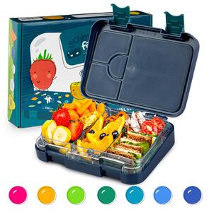 Klarstein Junior Lunchbox, 6 compartimente, 21,3 x 15 x 4,5 cm (L x Î x l), fără BPA