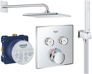 Set baterie cadă-duș Grohe Grohtherm SmartControl 29124000, cap de duș cu braț Grohe Rainshower 26564000, 26405000, 35600000