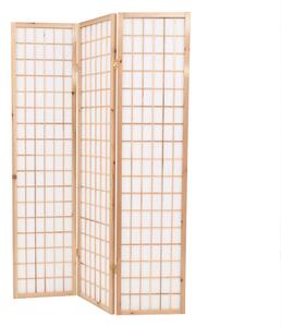 Paravan pliabil cu 3 panouri, stil japonez, 120x170 cm, Natural