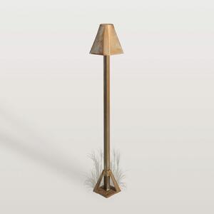Moretti Luce Lampă cu soclu LED Silva Frame, înălțime 50 cm, alamă antică, Bronz / Alamă Veche, Alamă, Casă de țară / Rustic