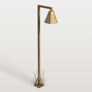 Moretti Luce Bornă luminoasă LED Silva Frame, 80 x 19 cm, alamă antică, Bronz / Alamă Veche, Alamă, Casă de țară / Rustic