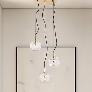 Argon Oviedo lampă suspendată 3x15 W alamă-transparent 1463