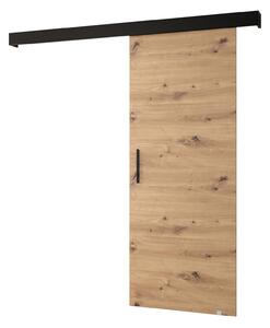 Uși culisante 90 cm Sharlene I (stejar artisan + negru mat + negru). 1043570