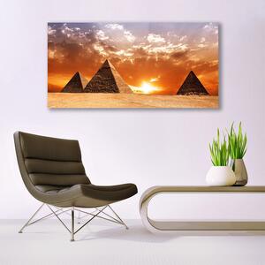Tablou pe panza canvas Piramidele Peisaj Galben