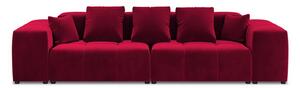 Canapea 3 locuri Margo cu tapiterie din catifea, rosu