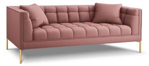 Canapea 3 locuri Karoo cu tapiterie din tesatura structurala, roz