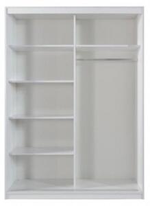 Dulap A06 Sonoma Alb cu Oglinda, 150cm Lungime