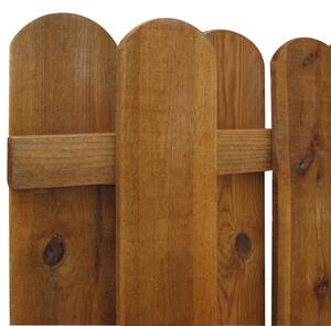 Panou de gard cu șipci alternative, 180 x 180 cm, lemn de pin