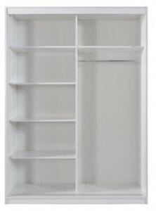 Dulap Deluxe 150x200x61 Cm, Alb Cu Oglinda