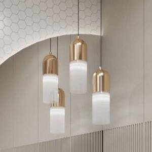 Argon Burgos lampă suspendată 1x15 W alamă-opal 4212