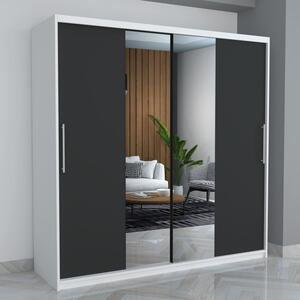 Dulap B02 Alb Gri 200CM Lungime