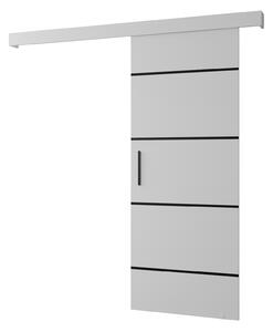 Uși culisante 90 cm Sharlene IV (alb mat + alb mat + negru). 1043742