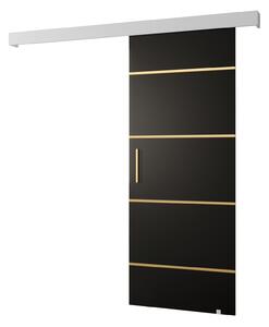Uși culisante 90 cm Sharlene IV (negru mat + alb mat + auriu). 1043771