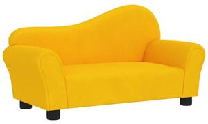 Canapea pentru copii, galben, catifea