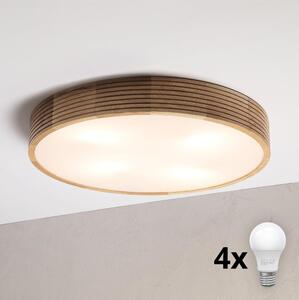 Brilagi - Plafonieră LED CARVALHO MODERN 4xE27/60W/230V stejar diam. 57,5 cm