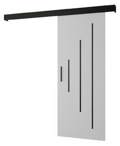 Uși culisante 90 cm Sharlene Y (alb mat + negru mat + negru). 1044027