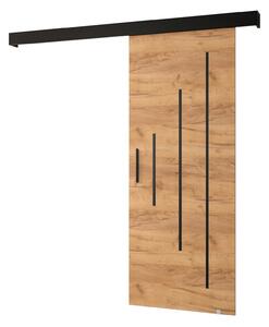 Uși culisante 90 cm Sharlene Y (craft auriu + negru mat + negru). 1044037