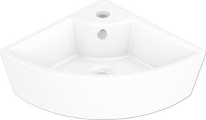 Form & style Lavoar rotund cu montaj pe colț Vadella 32,5x32,5 cm alb