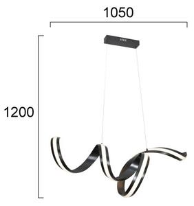 Lustră LED suspendată pe cablu AREZIA LED/42W/230V, negru