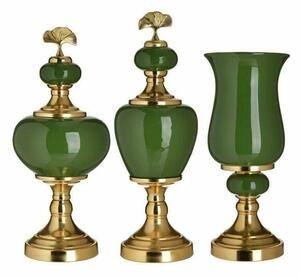 Set 3 vase decorative, Ceramica, Verde, Mardinia