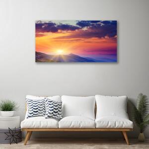Tablou pe panza canvas Sun Munții Peisaj Multi