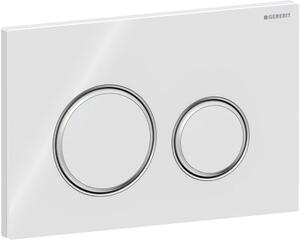 Geberit Sigma50 buton de spălare pentru WC crom lucios-alb 115.884.SI.1