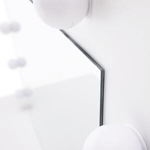 KONDELA Măsuţă de toaletă cu iluminare LED, albă, LEDIO