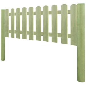 Gard din scânduri 5,1 m 110 cm 6/9 cm lemn de pin tratat
