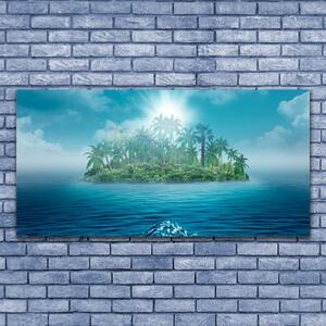 Tablou pe panza canvas Insula Mare Peisaj albastru