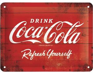 Tablou metalic decorativ Coca-Cola Logo 15x20 cm