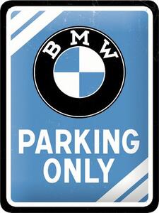 Tablou metalic decorativ BMW Parking Only15x20 cm